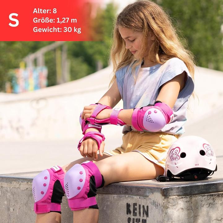 Immagine prodotto Skatewiz 6-teiliges Skate Protektoren-Set (S, Protezioni per i polsi, Protettori gomito, Ginocchiera, 6 pezzi)