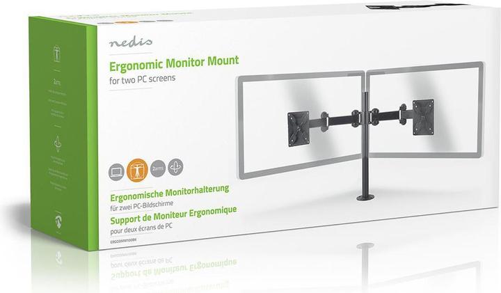Image du produit Nedis Support double écran - support de table pour 14 à 24 pouces deux (Tables, 24.02")