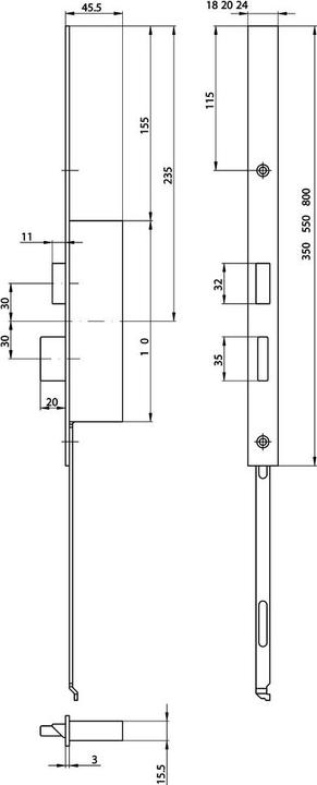 Produktbild MSL Stulpverlängerungen XL zu 24421 FlipLock (Türgriff)