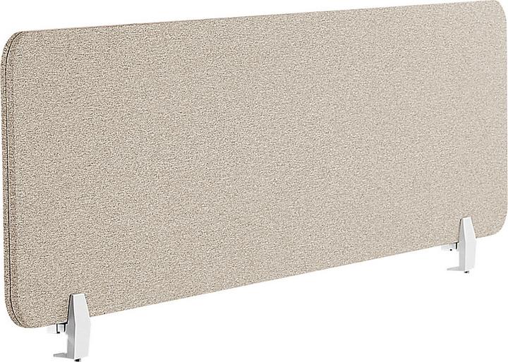 Produktbild Beliani Schreibtischtrennwand beige 130 x 40 cm WALLY