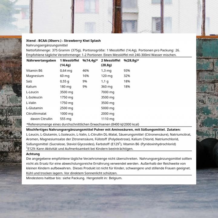 Image du produit Xtend Bcaa (Fraise, Kiwi, 1 pcs, 441 g)