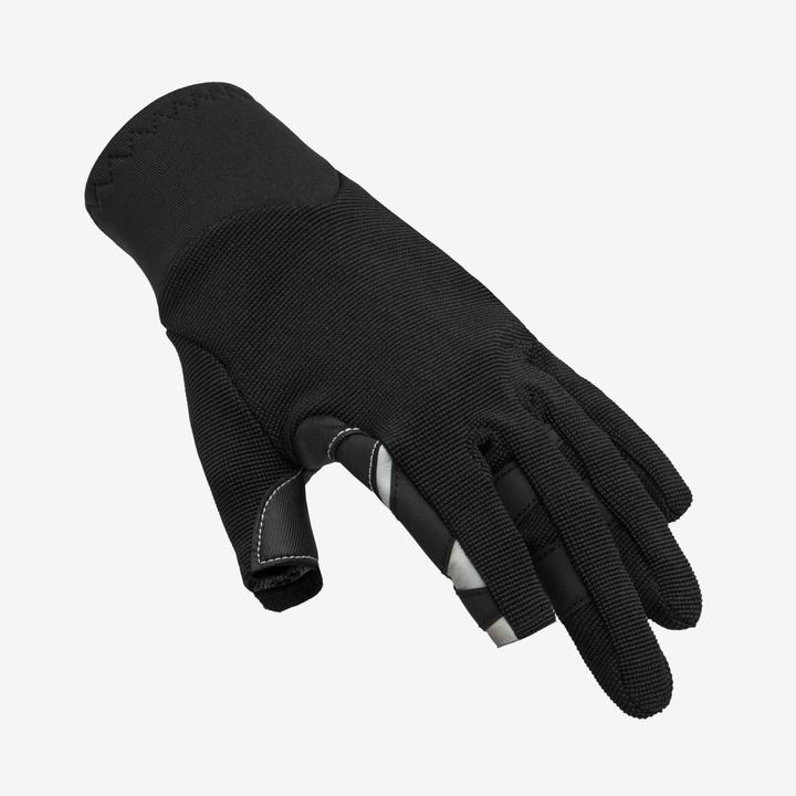 Produktbild Tribord Segelhandschuhe Damen/Herren Zweifinger Sailing 900 schwarz (L)