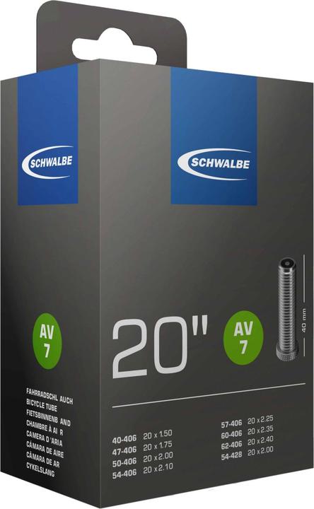Actual product image Schwalbe Av7 (Schrader (AV), 20", 40 mm)