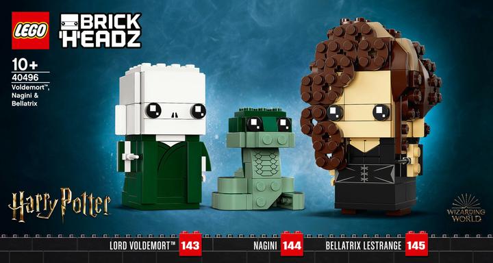Actual product image LEGO BrickHeadz Nagini & Bellatrix 40496 (40496, LEGO Brickheadz)