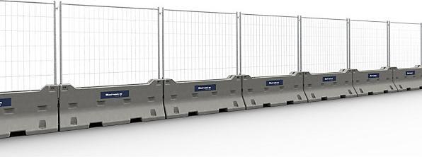 Produktbild kaiserkraft Betonleitwand mit Mobilzaun