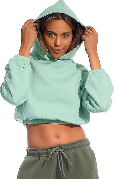 Actual product image Light and Shade Womens/Ladies Cropped Hoodie (S)