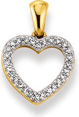 Produktbild Natsumi Schmuck Anhänger Herz Diamant Gold 18K/750 (750/18 K Gelbgold)