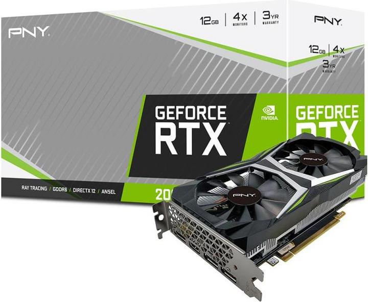 Image du produit PNY RTX 2060 12GB XLR8 GAMING UPRISING, GeForce RTX 2060, 12 GB, GDDR6, 192 Bit, 7680 x 4320 Pixel (12 Go)