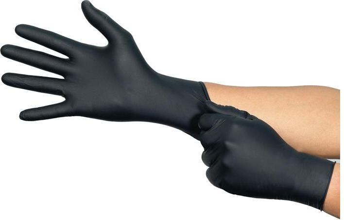 Image du produit Ansell Gant à usage unique MicroFlex 94-242 taille L noir Nitrile EN374 EPI catégorie III (L)