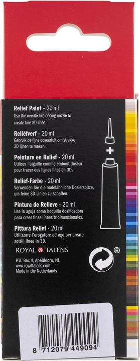 Immagine prodotto Amsterdam Pittura acrilica Reliefpaint 700 (Nero, 20 ml)