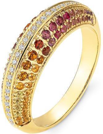 Actual product image Breuning RING - E.RHODOLITH/Brill. 0,154 Ct. H/si (62, 585/14 K Gold)
