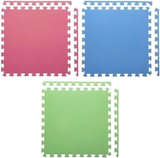 Immagine prodotto One Tappetino pieghevole per allenamento Fitness MP10 verde-blu-rosso, 60x60x1,0cm (9 pezzi) (10 mm)