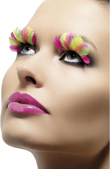 Produktbild Smiffys Neon Federn Augenwimpern (Künstliche Wimpern)