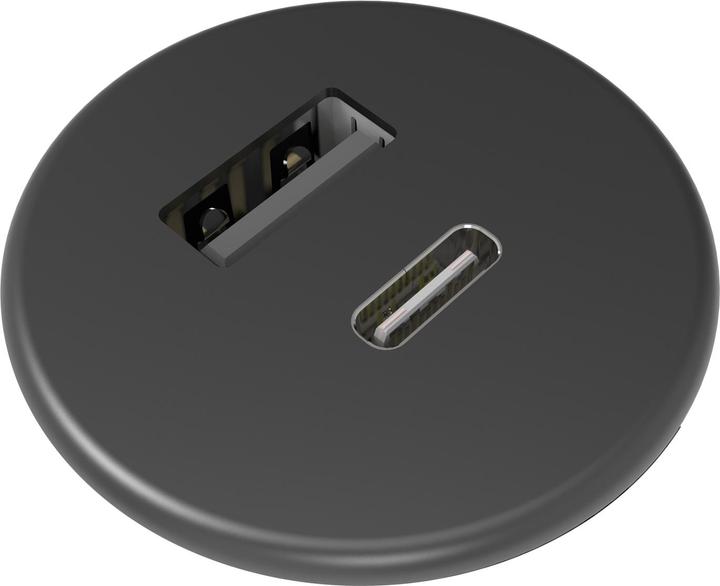 Productafbeelding Kondator Powerdot Micro - 1 USB-A &amp 1 USB-C oplader 5V 3A, Svart