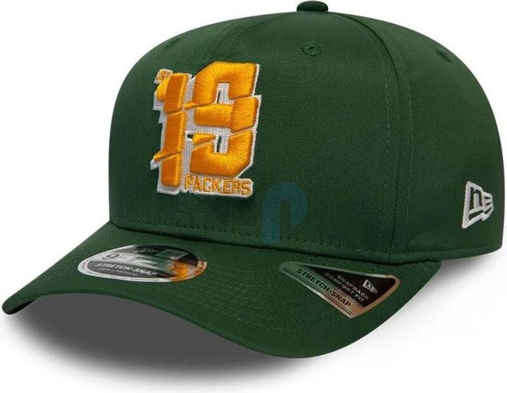 Produktbild New Era NFL - Green Bay Packers - Established Number 9Fifty Stretch Snapback Cap Grün SM (54, 55, 56, 57)