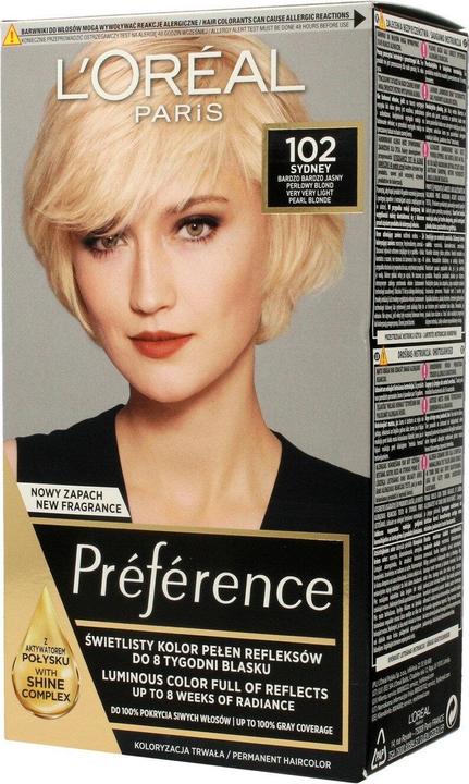 L'Oréal Paris L'Oreal Feria Preference Hair Dye 102 Iridescentiss (102 Iridescent Bliss)