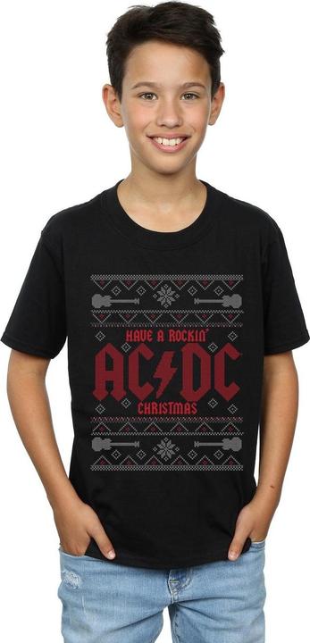 Actual product image AC/DC Boys Have A Rockin Christmas T-Shirt (152, 158)