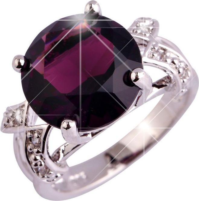 Produktbild Hermex versilberter Ring mit Amethyst - Gr. 53 / Size 6 (51)