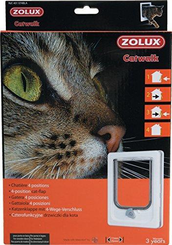 Produktbild Zolux weisse katzenklappe für holztür (Manuelle Katzenklappe)