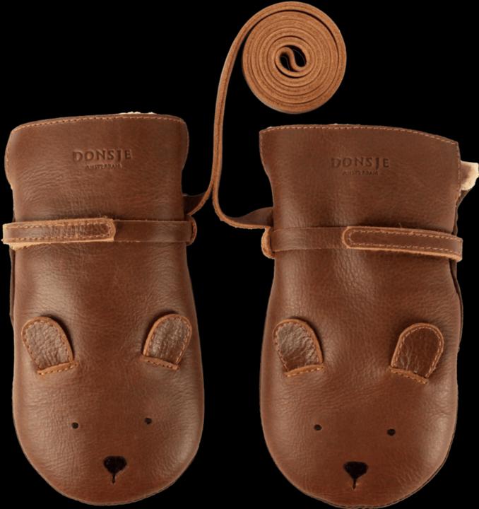 Image du produit Donsje Moufles classiques Kapi Ours - Cuir classique cognac (3, 3.5, 4)