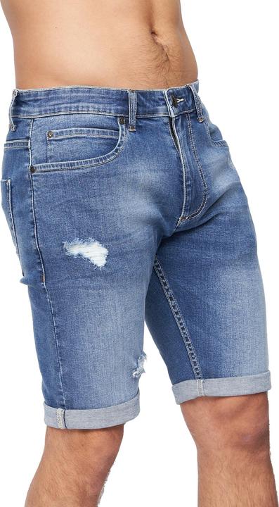 Produktbild Crosshatch Mens Riptrey Abraised Denim Shorts (38)