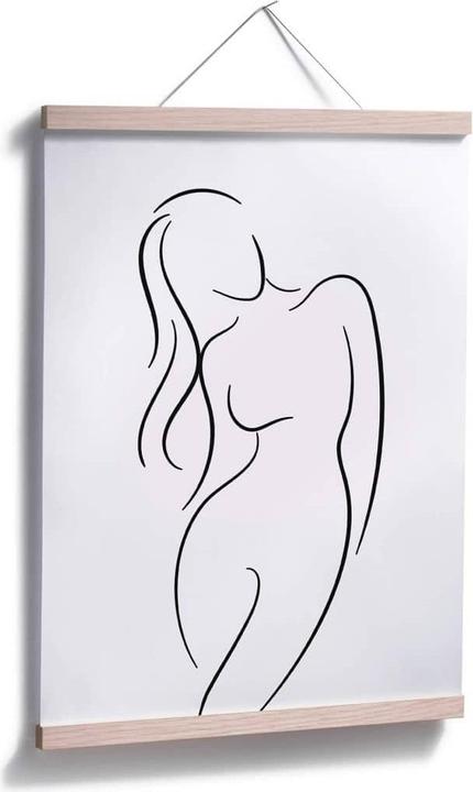 Produktbild Trenddeko Lineart - Die Silhouette einer Frau (30 x 40 cm)