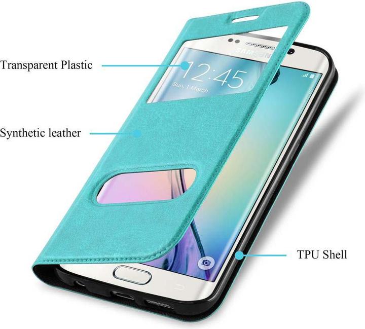 Actual product image Cadorabo Book with View double window cover (Samsung Galaxy S6 Edge+)
