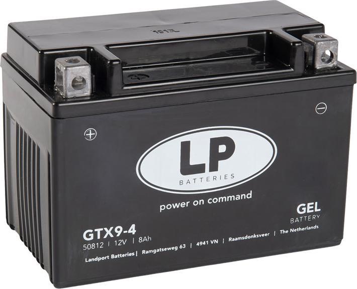 Produktbild Landport Motorradbatterie Gel GTX9-4 12V 8Ah (12 V, 8 Ah, 100 A)
