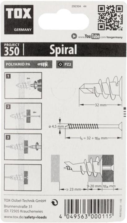 Image du produit Tox Chevilles pour plaques de plâtre (10 pcs)