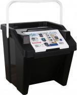 Image du produit Tontarelli poubelle verticale avec anse moda 28l blanc/noir (28 l)