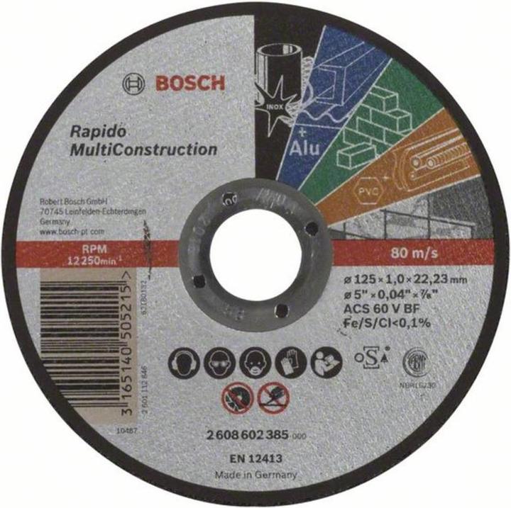 Bosch Professional Zubehör PRO Multi material cutting disc, 125 x 1 x 22.23 mm
