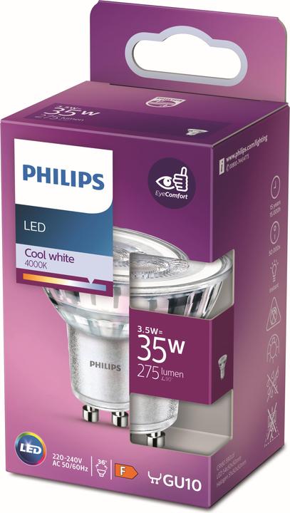Productafbeelding Philips Spot (GU10, 3.50 W, 275 lm, 1 x, F)