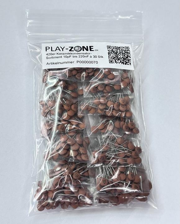 Image du produit OEM 420 assortiment de condensateurs céramiques 10pF à 220nF Ã 30 pcs.