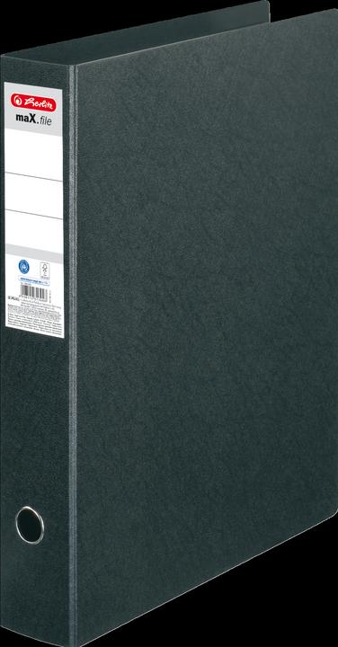 Immagine prodotto Herlitz Cartella rigida maX.file, A3 verticale, nero Larghezza dorso: 75 mm, senza paraspigoli, incollato (A3, 75 mm, 1 Pezzo/i)