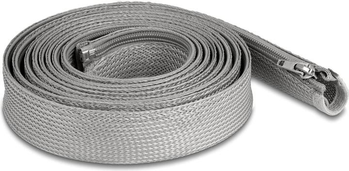 Actual product image Delock Braided hose with zipper heat resistant 3 m x 30 mm gray (Cable conduit, 300 cm)