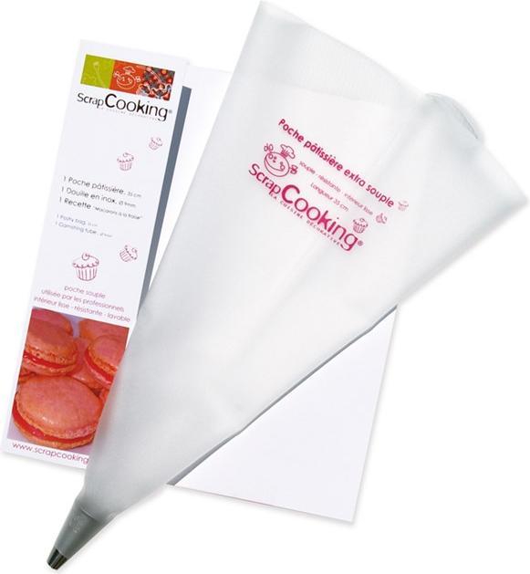 Immagine prodotto ScrapCooking Sacchetto per pasticceria + 1 manicotto in acciaio inossidabile, 35cm (Borsa a tracolla)