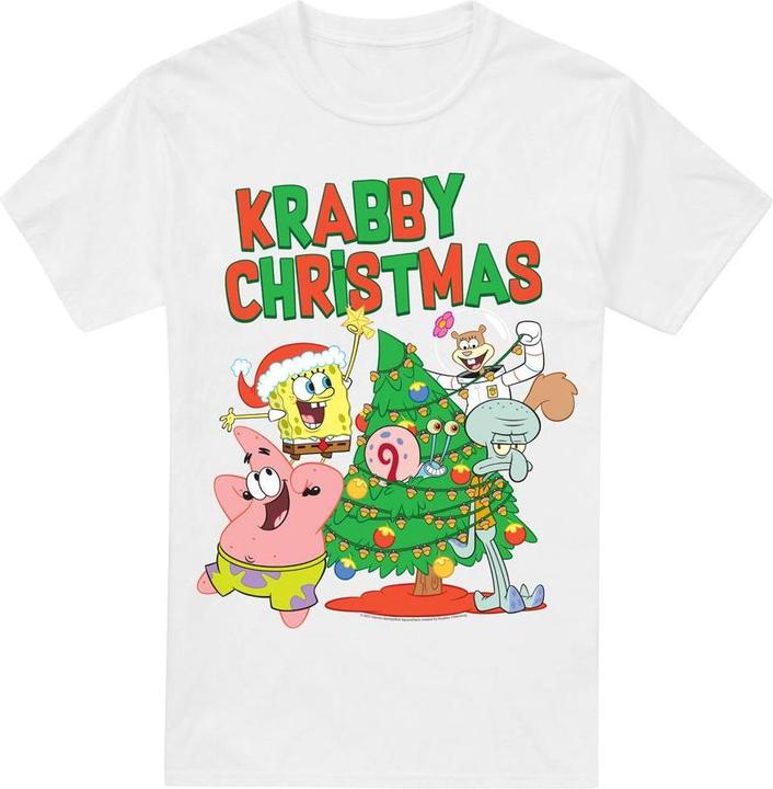 Immagine prodotto Spongebob Squarepants Decorating Maglietta Albero di Natale Uomo (M)