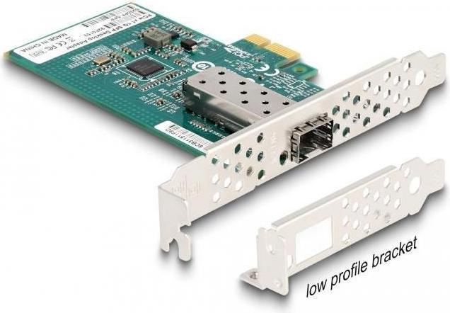 Actual product image Delock PCI Express x4 Network Card SFP (Mini PCI Express)