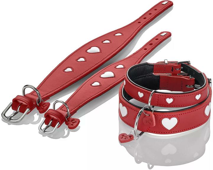 Image du produit Hunter Collier Lévrier Love 52/M, rouge/noir (M, Chien, Général)