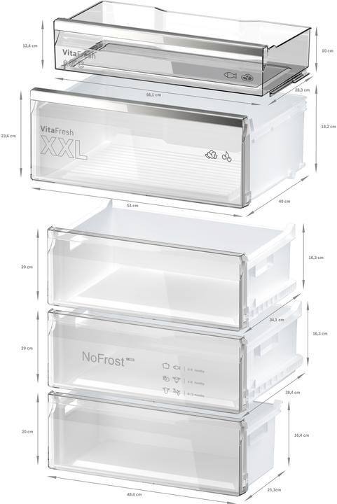 Actual product image Bosch Hausgeräte KGN49LBCF (440 l)