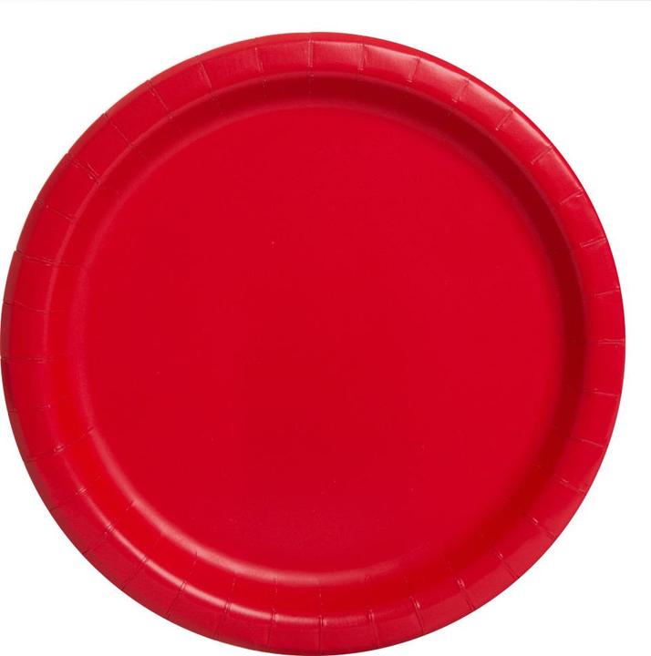 Immagine prodotto Unique Piatti di carta rossi da 17 cm (8 pezzi) (8 x)