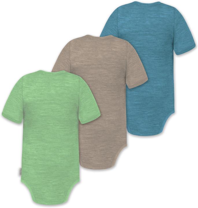 Actual product image Normani Set of 3 baby merino short-sleeved body "Tihoi" - 9319 (68)