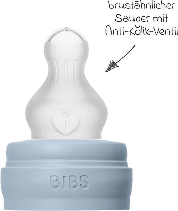 Immagine prodotto Bibs Bottiglia anticolica in silicone 270 ml a flusso medio per bambini blu (270 ml)