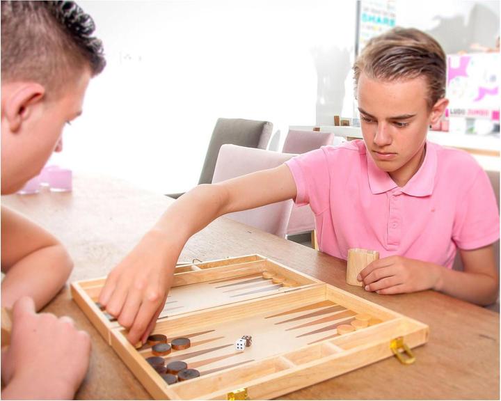 Actual product image Longfield Games Backgammon 15 Wood inlaid (German)