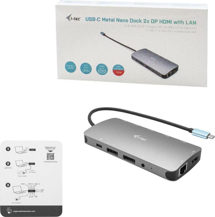 Productafbeelding i-tec Nano (USB-C, 3 Havens)