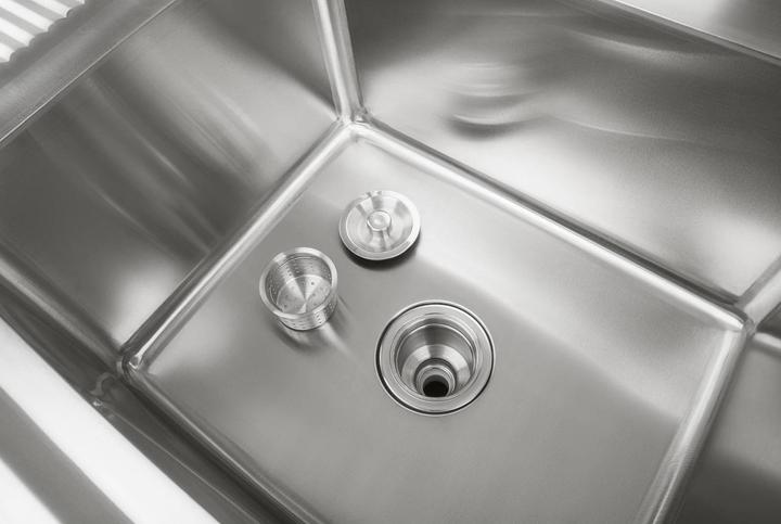Produktbild Royal Catering Doppel Spülschrank Küchenschrank Unterschrank Spüle Küche Schiebetüren Spültisch (30 cm, 120 cm)