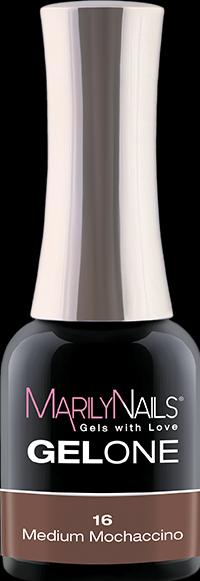 Actual product image Marily Nails GELONE - 16 Medium Mochaccino (Medium Mochaccino, UV gel varnish)