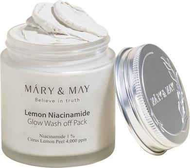 Mary&May MARY & MAY - Brightening Face Mask Lemon Niacinamide Glow Wash off Pack 125 g
