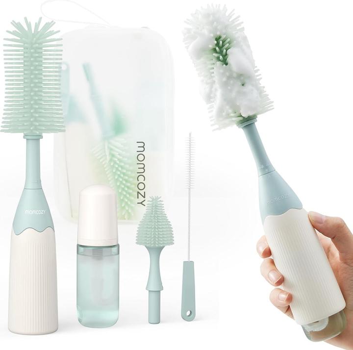 Immagine prodotto Momcozy Flaschenbürsten-Set Push-Press GRN
