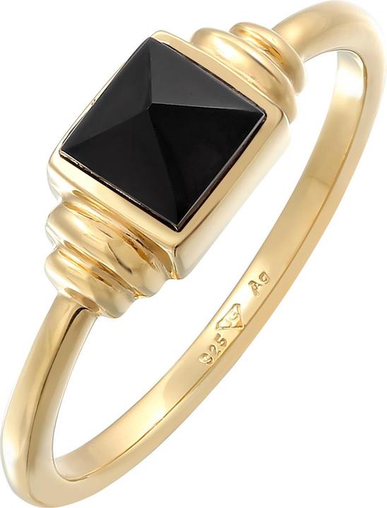 Elli Edelstein Ring, Viereck (54, 925 Silber)